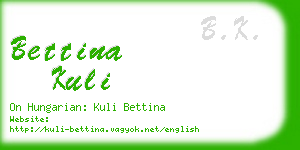 bettina kuli business card